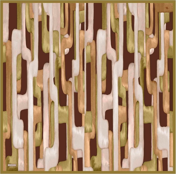 Armine Desenli Saf İpek Sura Eşarp 9306-52