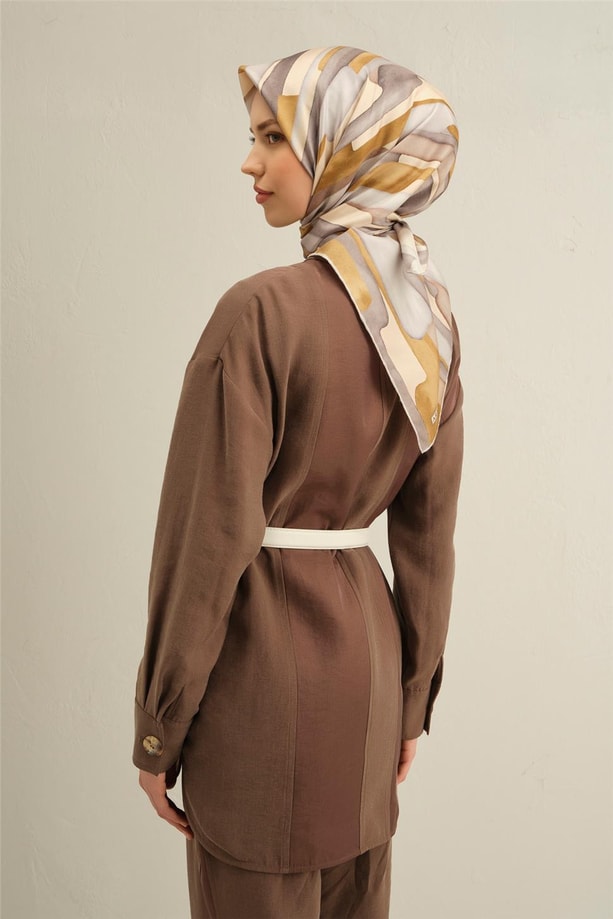 Armine Dijital Saf İpek Eşarp 9306D (T) 32