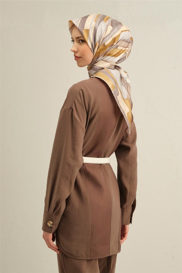 Armine Dijital Saf İpek Eşarp 9306D (T) 32