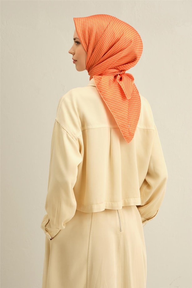 Armine Desenli Saf İpek Twill Eşarp 9307- 54