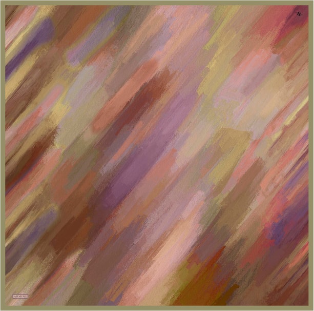 Armine Desenli Saf İpek Sura Eşarp 9308-07