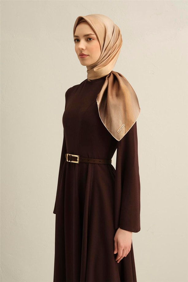 Armine Desenli Saf İpek Twill Eşarp 9308- 08