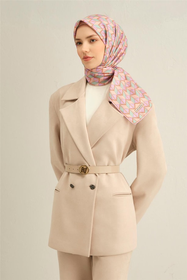 Armine Dijital Saf İpek Eşarp 9309D (S) 34