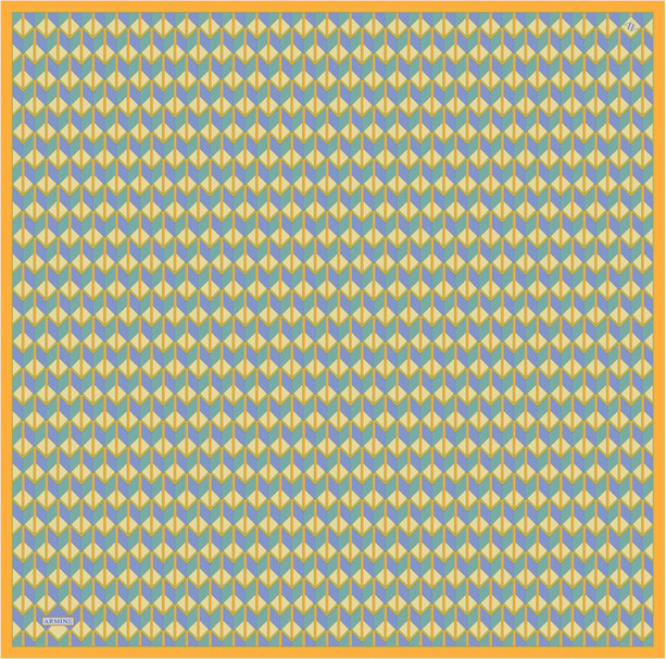 Armine Desenli Saf İpek Twill Eşarp 9309- 05