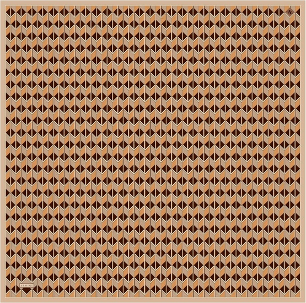 Armine Desenli Saf İpek Twill Eşarp 9309-07