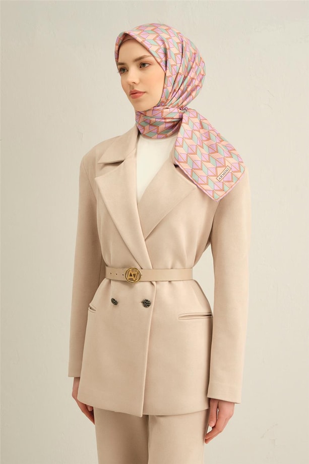 Armine Dijital Saf İpek Eşarp 9309D (T) 34