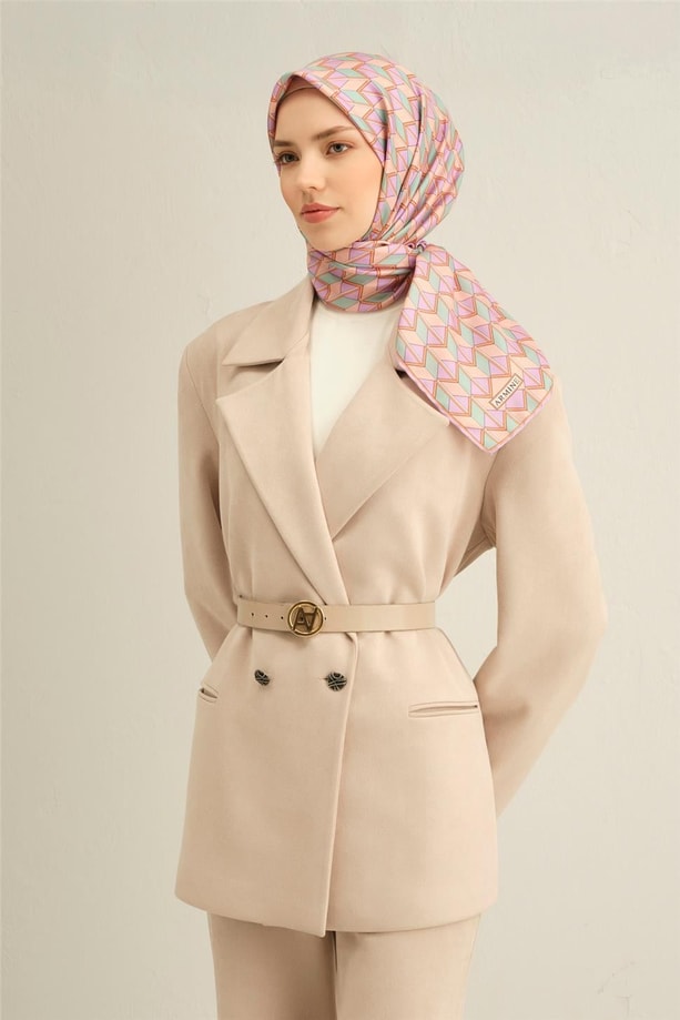 Armine Dijital Saf İpek Eşarp 9309D (T) 34