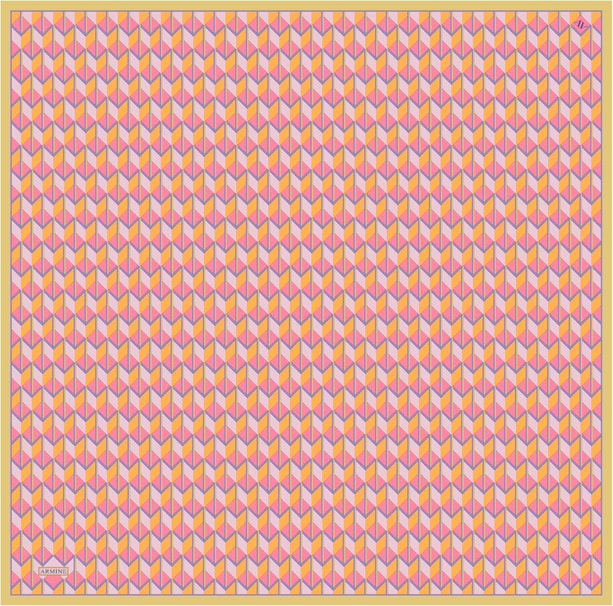 Armine Desenli Saf İpek Twill Eşarp 9309- 81