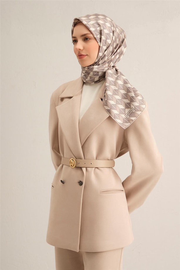 Armine Dijital Saf İpek Eşarp 9309D (T) 86