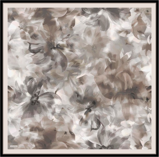 Armine Desenli Saf İpek Twill Eşarp 9310-86