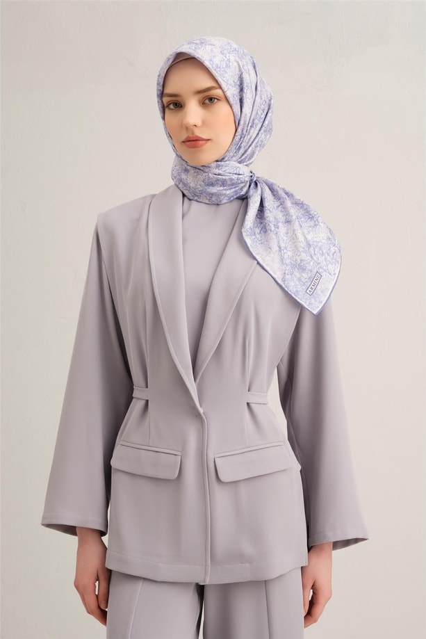 Armine Desenli Saf İpek Twill Eşarp 9311- 06
