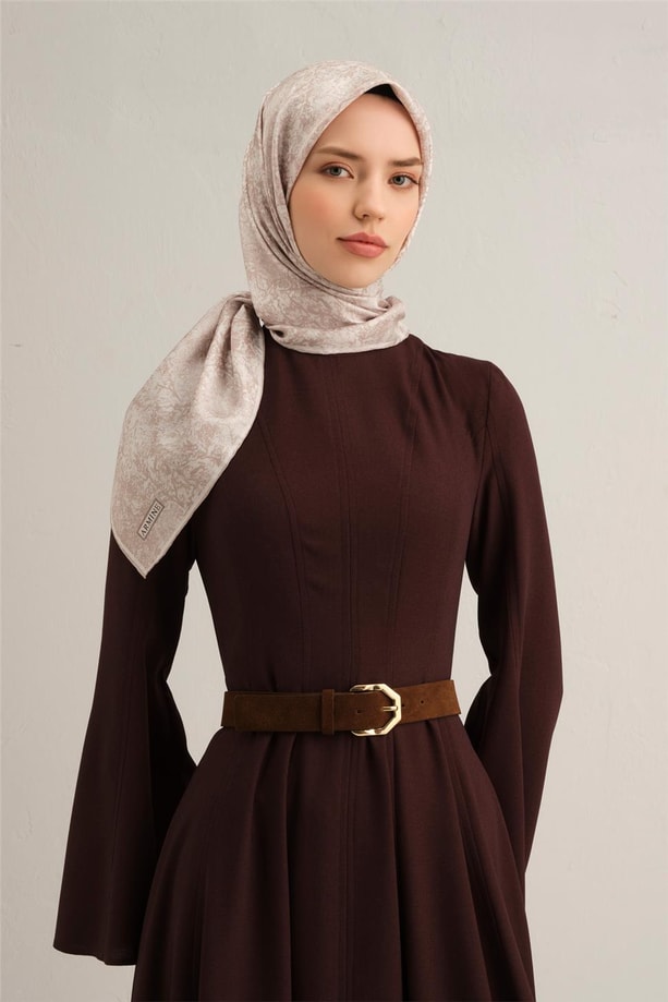 Armine Desenli Saf İpek Twill Eşarp 9311- 82