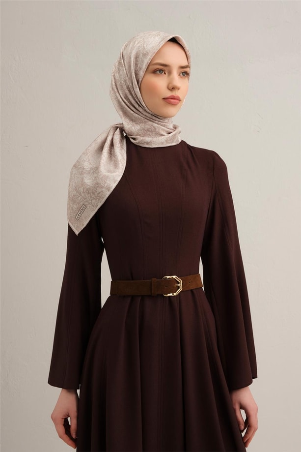 Armine Desenli Saf İpek Twill Eşarp 9311- 82