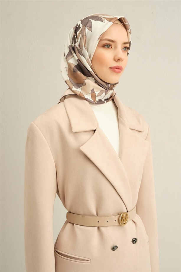 Armine Dijital Saf İpek Eşarp 9312D (S) 01