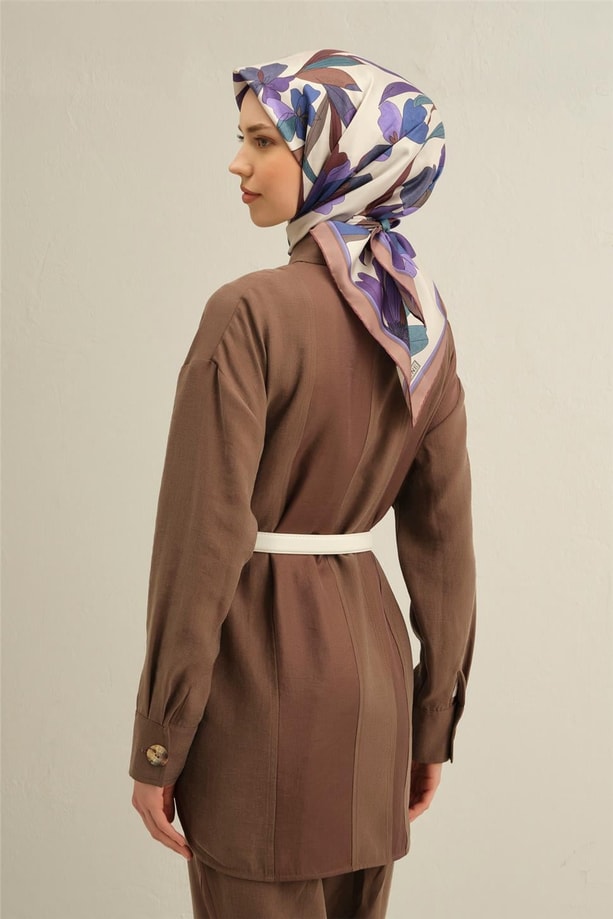 Armine Dijital Saf İpek Eşarp 9312D (S) 81