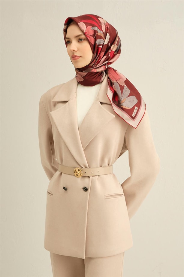 Armine Dijital Saf İpek Eşarp 9312D (T) 85