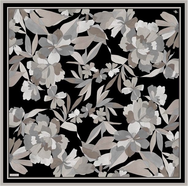 Armine Desenli Saf İpek Twill Eşarp 9312-86