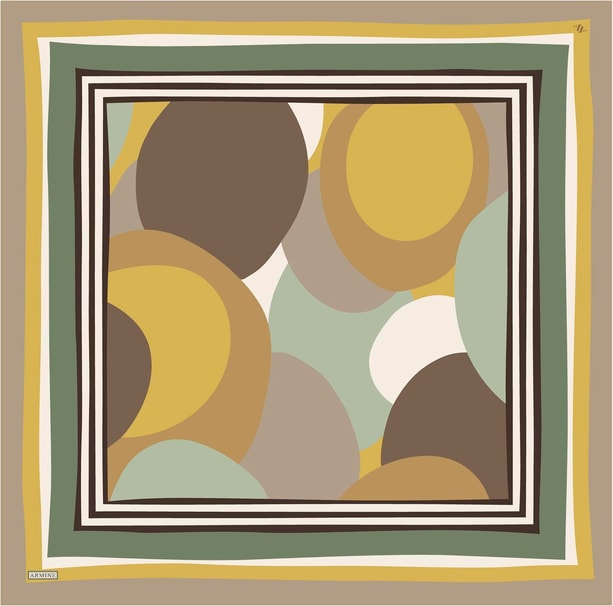 Armine Desenli Saf İpek Sura Eşarp 9313-31