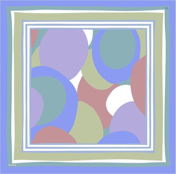 Armine Desenli Saf İpek Sura Eşarp 9313-56