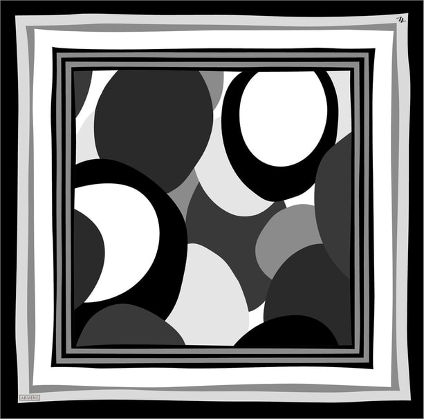 Armine Desenli Saf İpek Sura Eşarp 9313-85