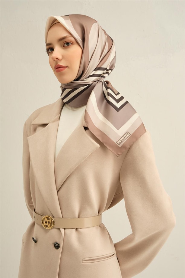 Armine Dijital Saf İpek Eşarp 9313D (T) 84