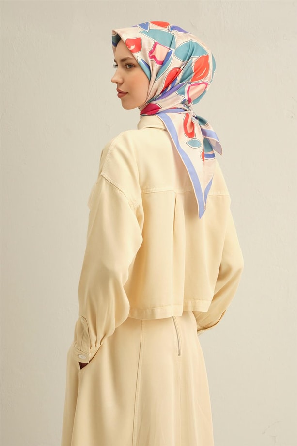 Armine Dijital Saf İpek Eşarp 9314D (S) 35