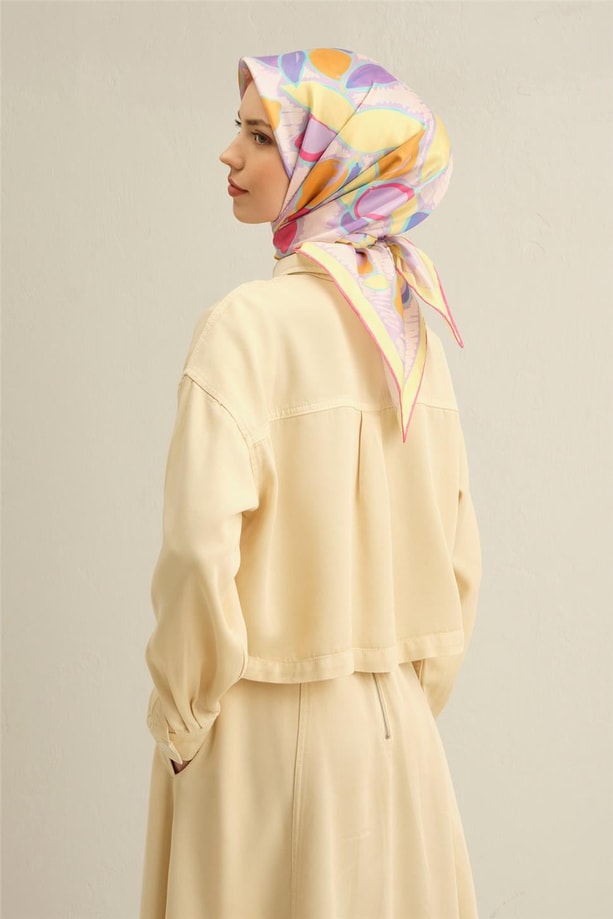 Armine Dijital Saf İpek Eşarp 9314D (T) 52
