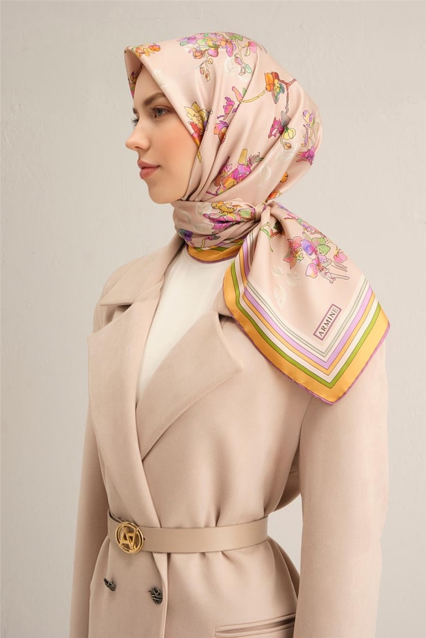 Armine Dijital Saf İpek Eşarp 9316D (S) 31