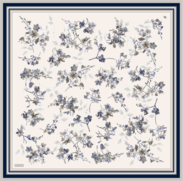 Armine Desenli Saf İpek Sura Eşarp 9316-86