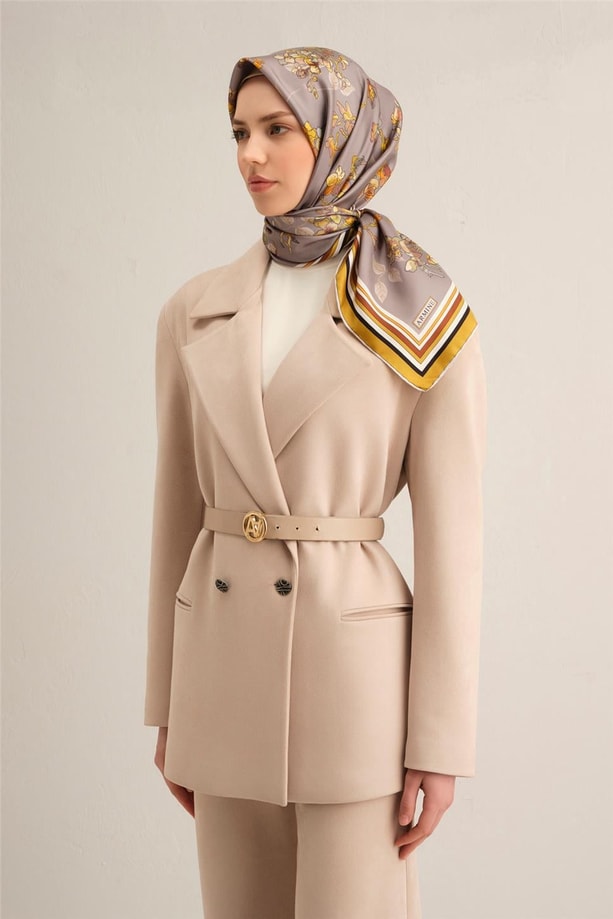 Armine Dijital Saf İpek Eşarp 9316D (T) 34
