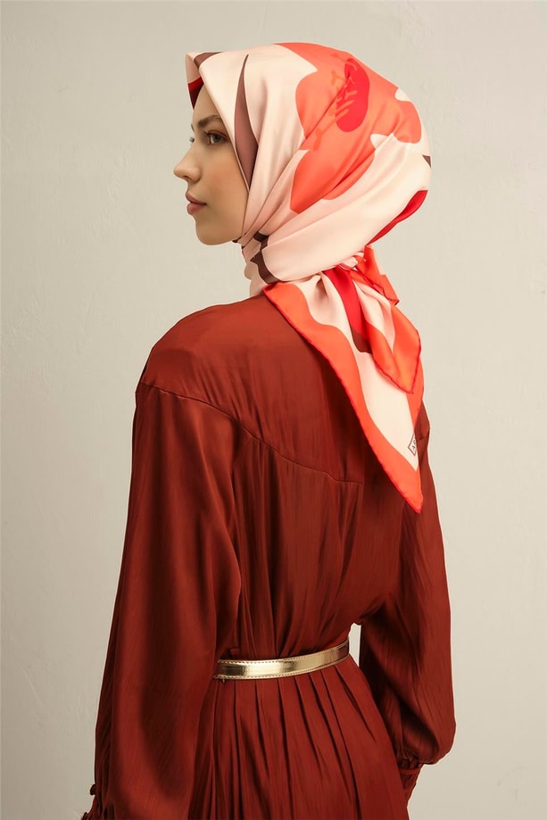 Armine Dijital Saf İpek Eşarp 9317D (S) 31