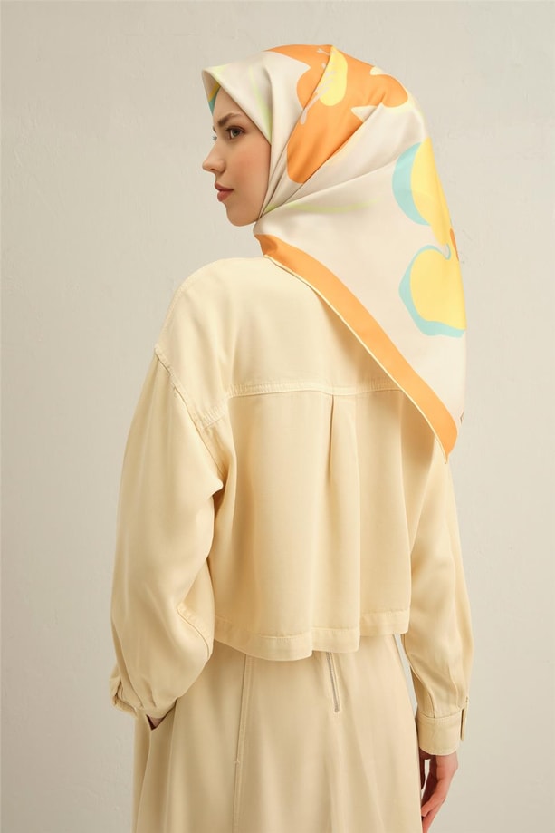 Armine Dijital Saf İpek Eşarp 9317D (S) 80