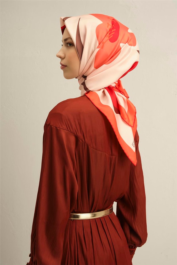 Armine Dijital Saf İpek Eşarp 9317D (T) 31