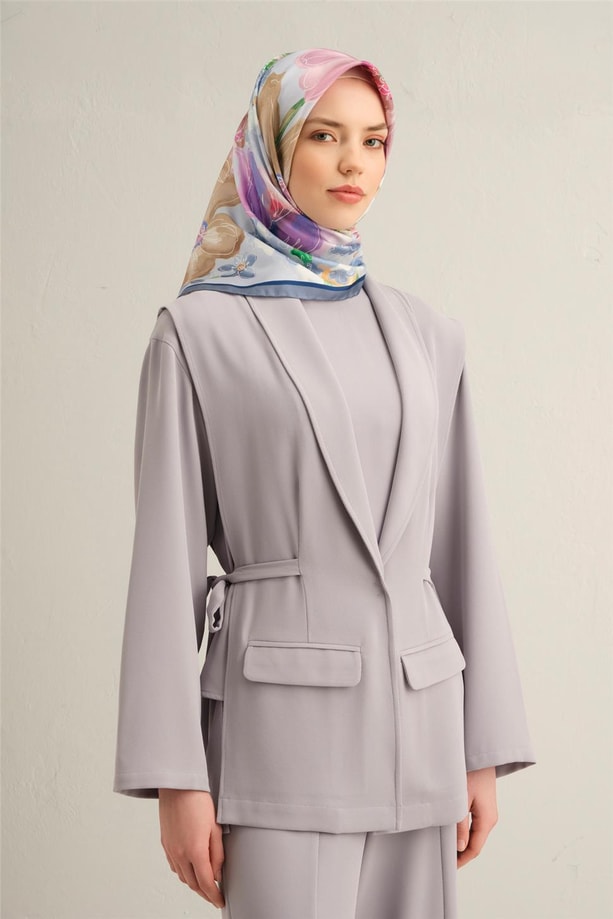 Armine Dijital Saf İpek Eşarp 9318D (T) 31
