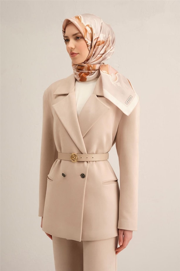 Armine Dijital Saf İpek Eşarp 9318D (T) 33