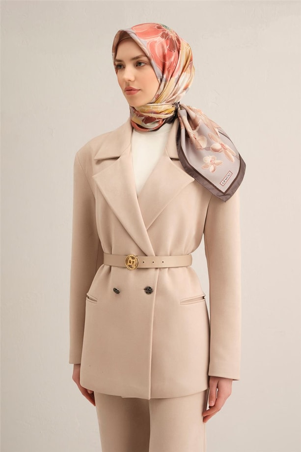 Armine Dijital Saf İpek Eşarp 9318D (T) 34