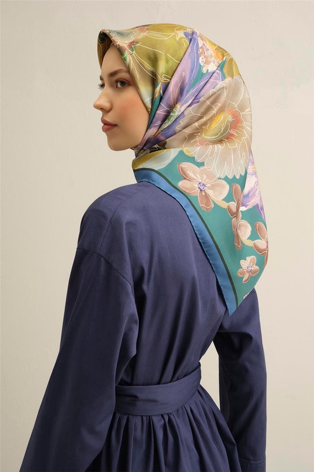 Armine Dijital Saf İpek Eşarp 9318D (T) 35