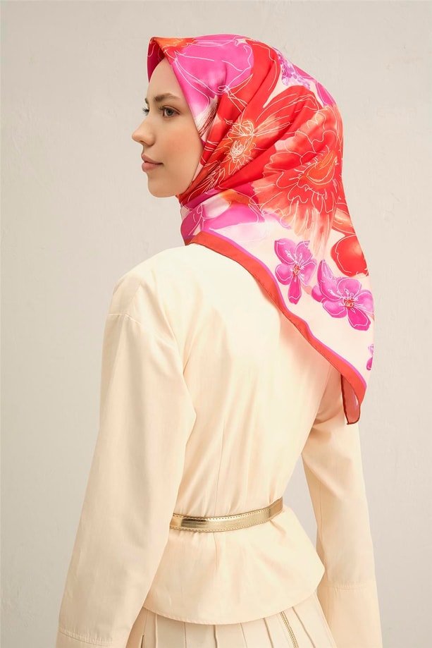 Armine Dijital Saf İpek Eşarp 9318D (T) 50