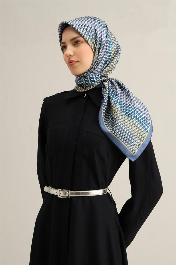 Armine Dijital Saf İpek Eşarp 9319D (S) 81