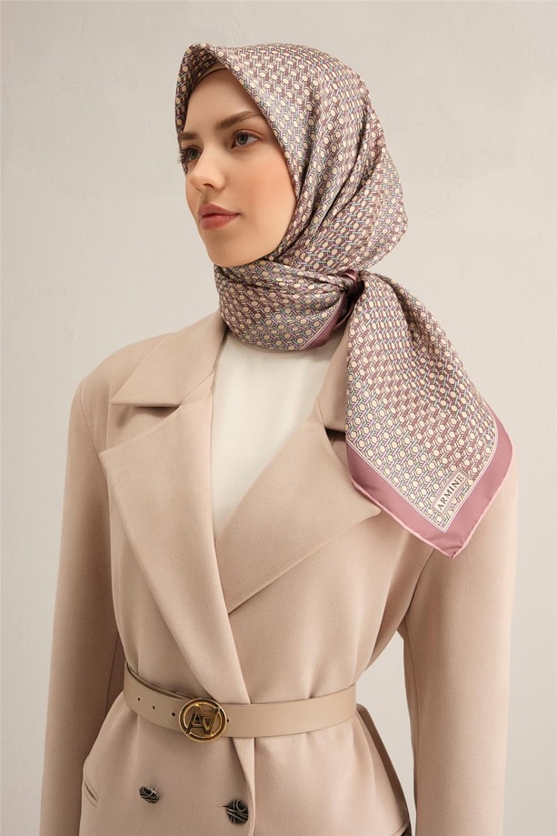 Armine Dijital Saf İpek Eşarp 9319D (S) 84