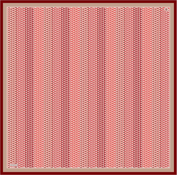 Armine Desenli Saf İpek Twill Eşarp 9319- 07