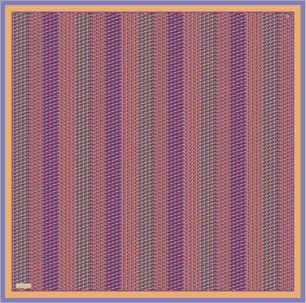 Armine Desenli Saf İpek Twill Eşarp 9319- 52
