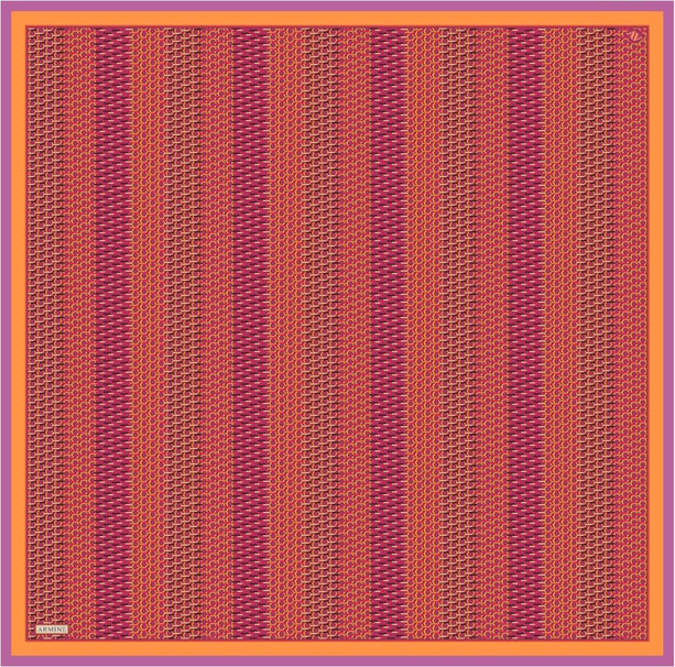 Armine Desenli Saf İpek Twill Eşarp 9319-54
