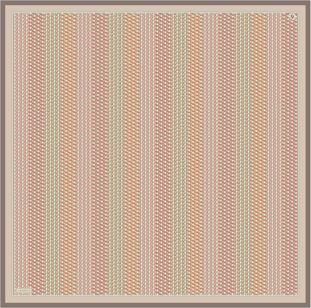 Armine Desenli Saf İpek Twill Eşarp 9319-83