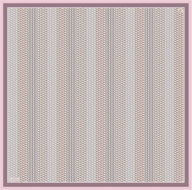 Armine Desenli Saf İpek Twill Eşarp 9319-84