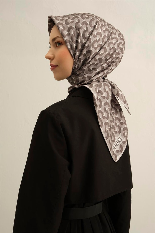 Armine Dijital Saf İpek Eşarp 9321D (S) 06