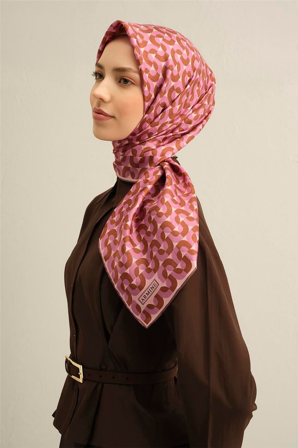Armine Dijital Saf İpek Eşarp 9321D (S) 31