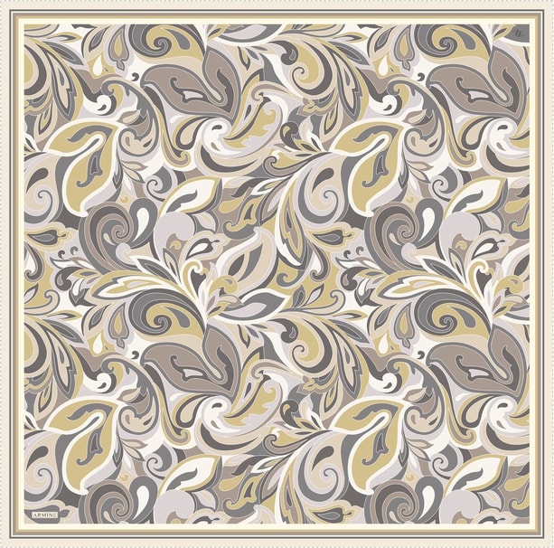 Armine Desenli Saf İpek Sura Eşarp 9323-35