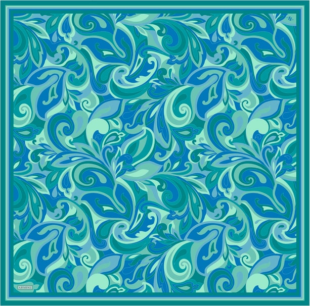 Armine Desenli Saf İpek Twill Eşarp 9323- 53