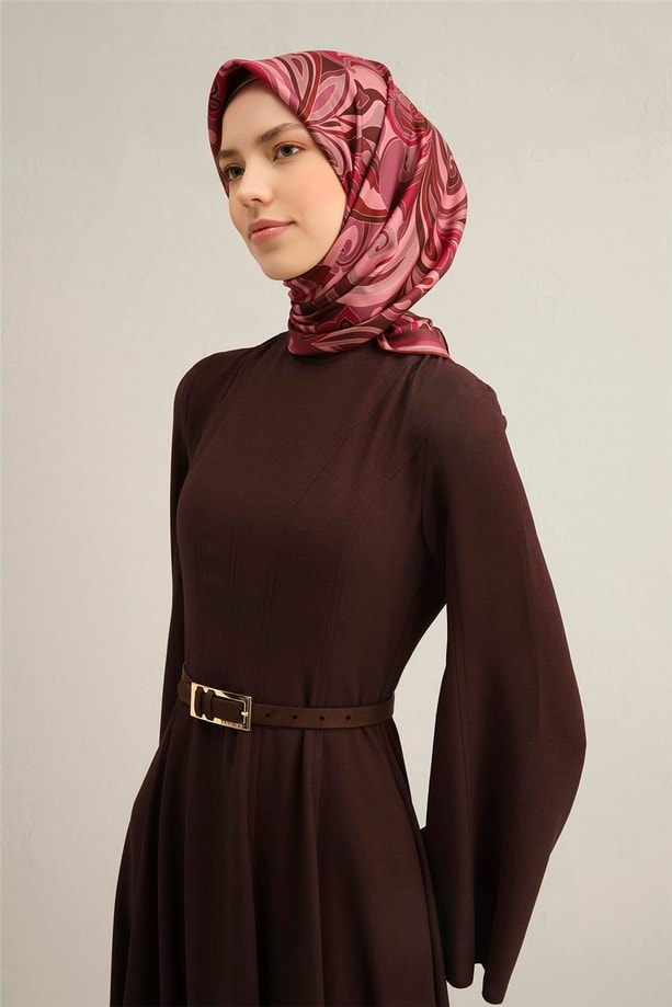 Armine Desenli Saf İpek Twill Eşarp 9323- 83